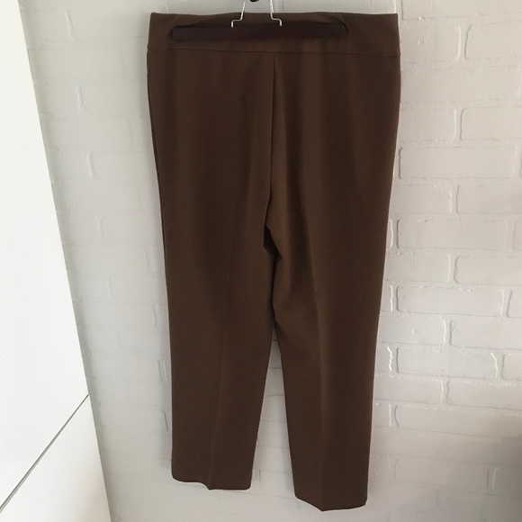 Beautiful Chestnut Brown Wide leg Trousers Pants Flare High rise Women Size 12 - Picture 4 of 7
